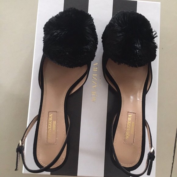 Aquazzura Black Sandals High Heels 36 (6) Size